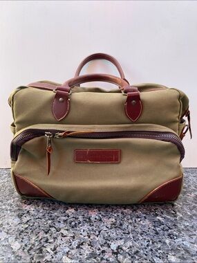 Vintage Boyt Harness Estancia Leather Canvas Laptop Bag.